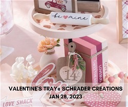 Valentine's Tray craft making at Schrader Creations Milford PA Jan 28, 2023