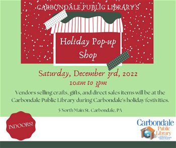 Carbondale Public Library Holiday Pop Up Shop Craft Sale