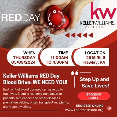 Blood Drive: Bloodmobile to be at Keller Williams Hawley