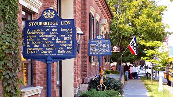 Stourbridge Lion Historical Marker Sign Honesdale PA