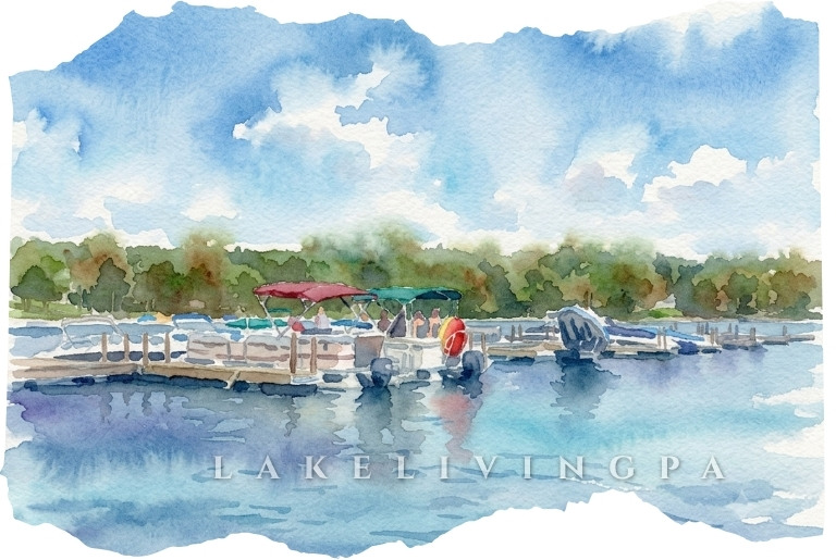 boat slips on lake wallenpaupack